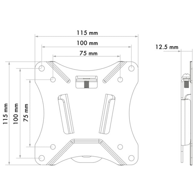 Soporte De Pared Para Tv Schwaiger, 12 "-27", Fijo 1 Máx.25 Kg Negro