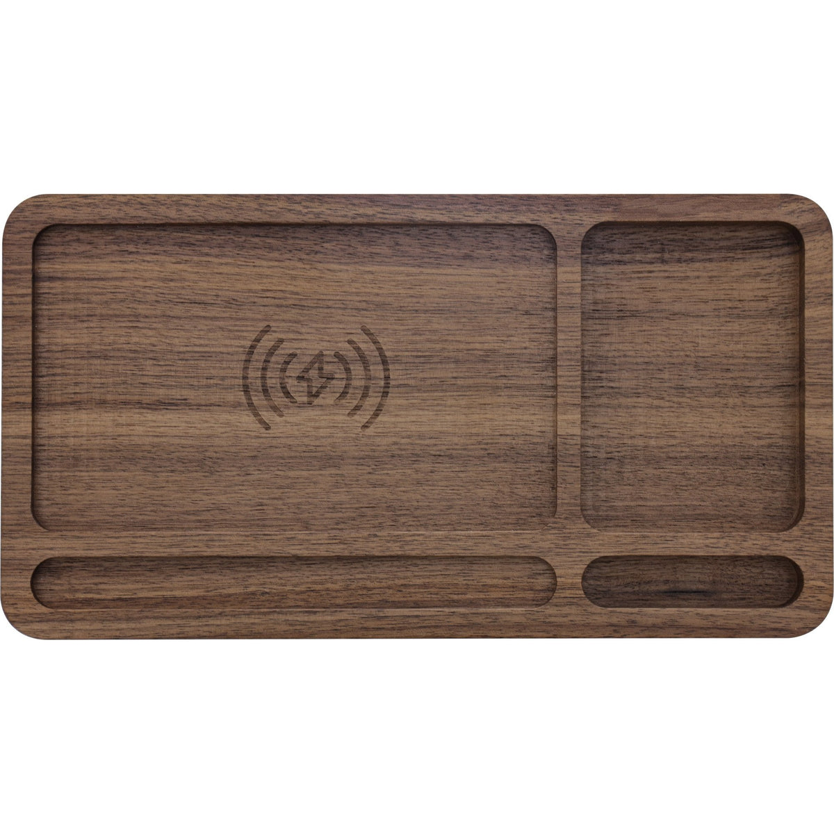 Inline® Woodcharge - Organizer With Integrated Qi Charging Surface