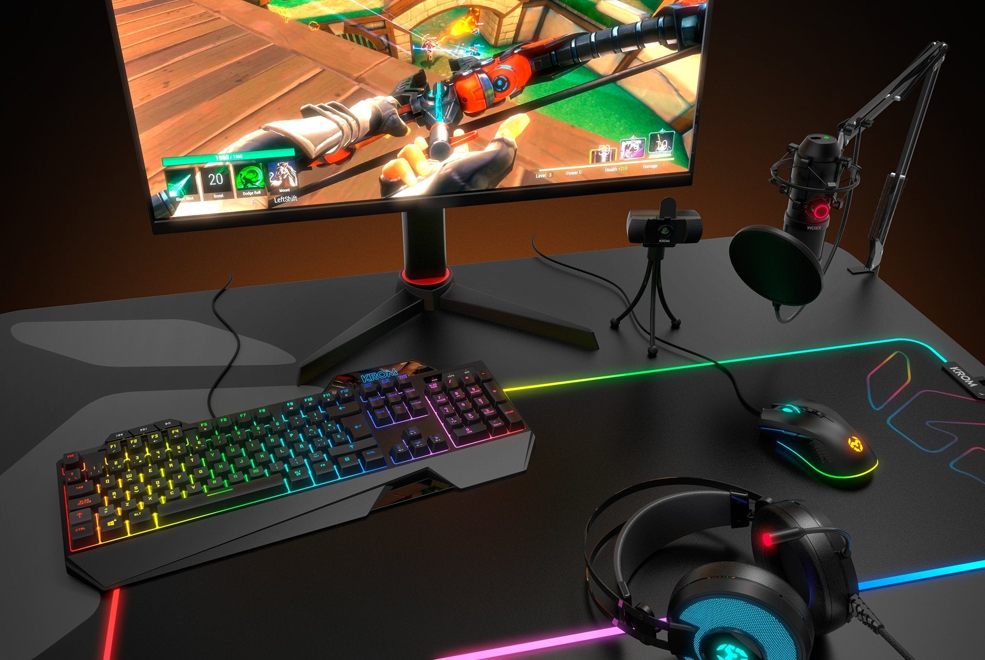 Krom Kam Webcam Gaming 1080p Hd