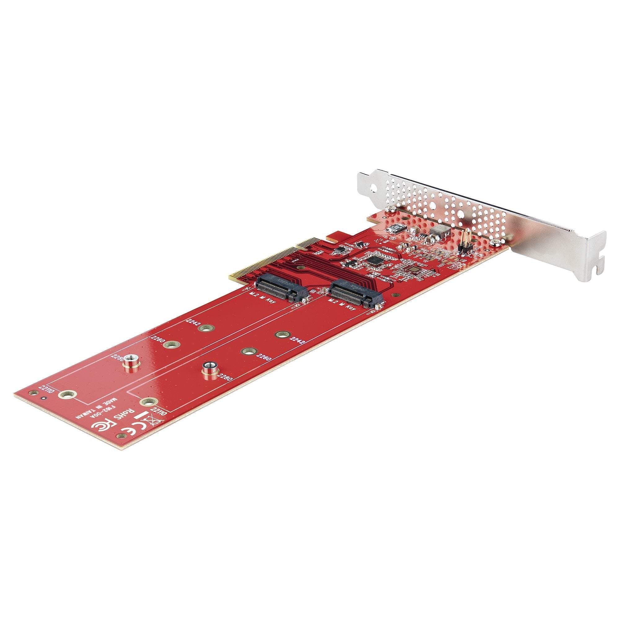 Tarjeta Startech.Com Pcie Adaptadora Para 2 Ssds M.2 Pci Express X8 O X16 A Nvme Doble O Ssds M.2 Ahci Pci Express 4.0 7 8gbps Por Unidad Con Bifurcación Windows O Linux (Dual-M2-Pcie-Card-B) Adaptador De Interfaz M.2 Ranura De Expansión A