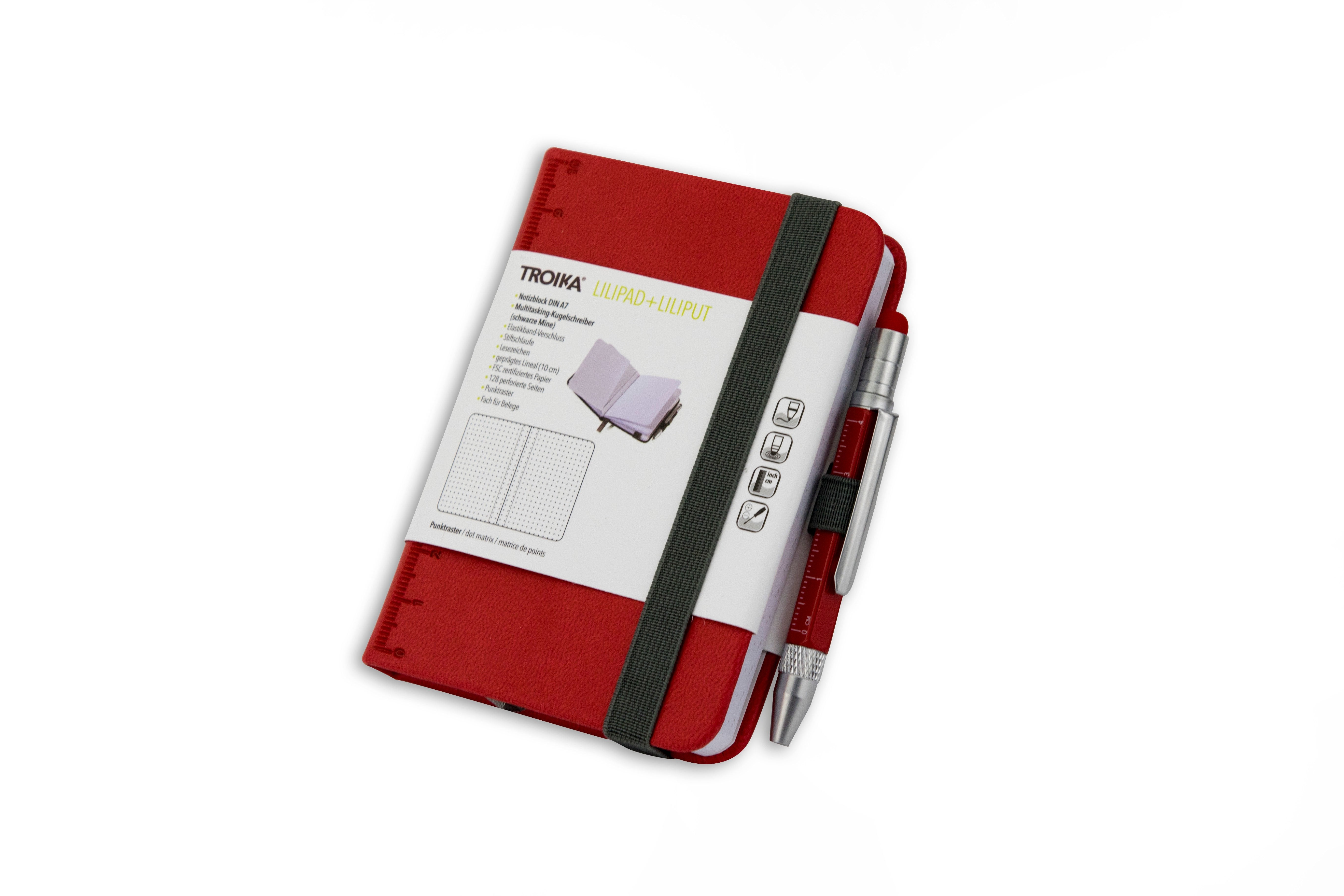 Troika Npp25/Rd Cuaderno Y Block A7 Rojo