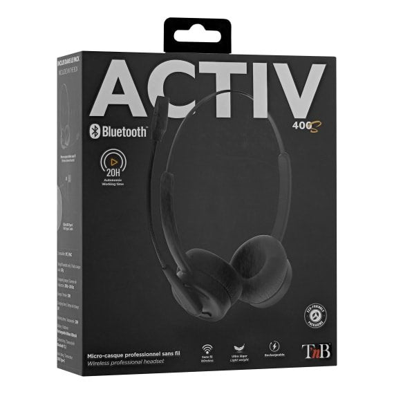 Auricular  Tnb Activ 400s  Bluetooth Estéreo Profesional - Negro