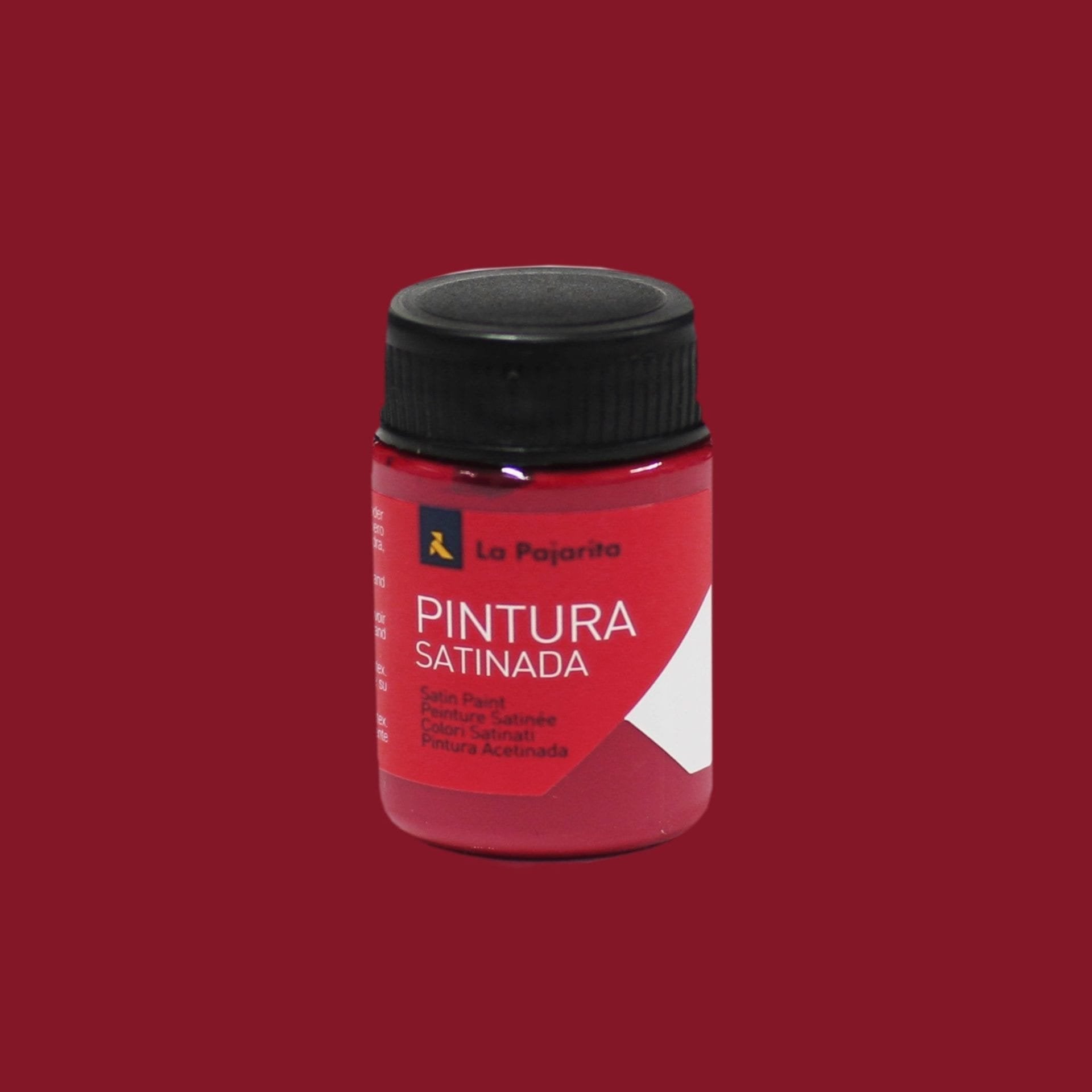 La Pajarita Témpera Escolar Bote De 35ml Satinada Rojo Carmin L-09