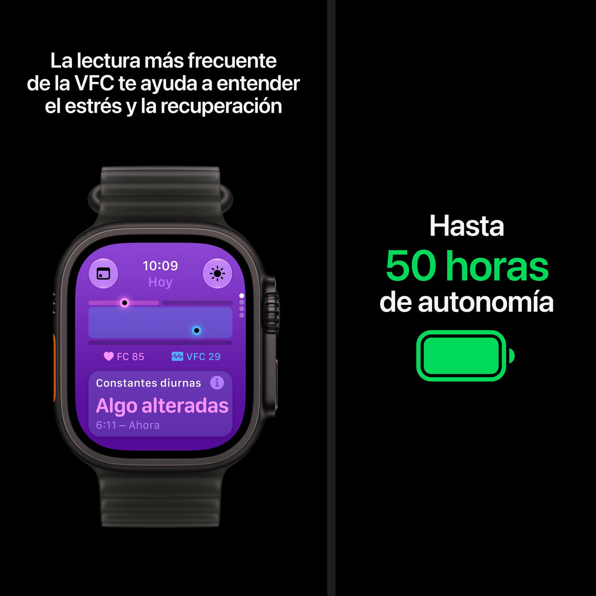 Apple Watch Ultra 4 (2026) Gps+Cel 49mm Caja De Titanio Negro Correa Ocean Band Negro Traslúcido Siri Ai