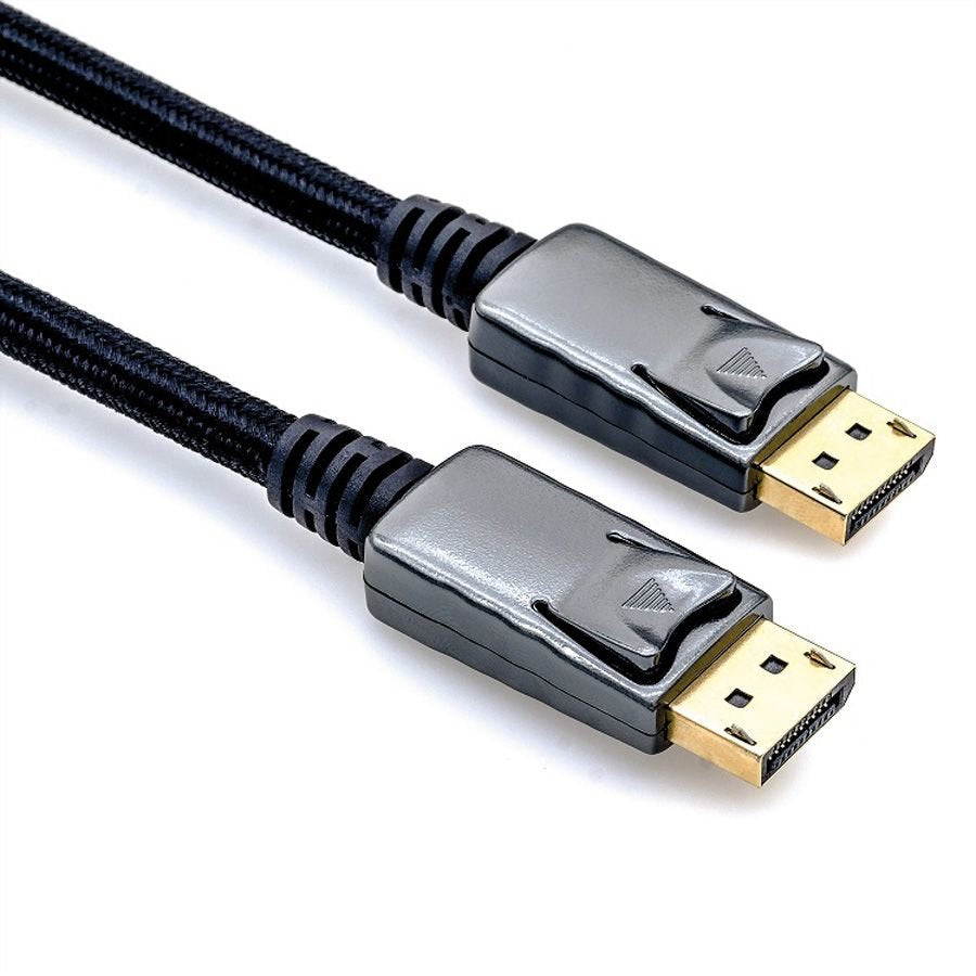 Roline Displayport Cable, Dp-Dp, V1.2, St - St, Schwarz-Metallic, 3 M