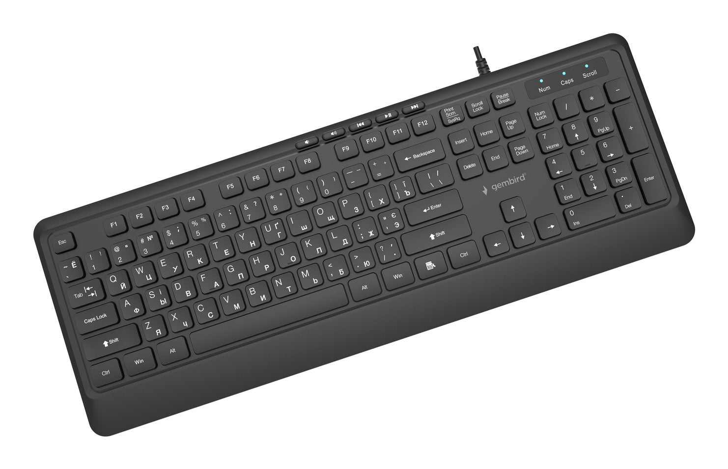 Keyboard Multimedia Usb Cyrill/Black Kb-Mch-05-Cyrl Gembird