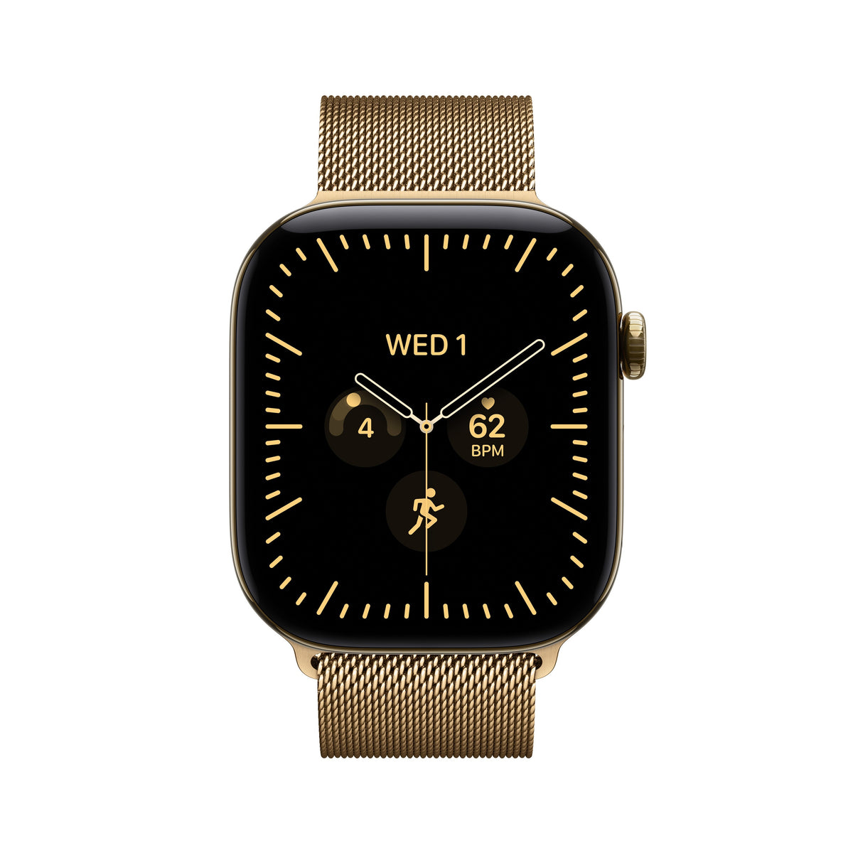 Apple Watch Series 12 Gps + Cellular 46mm Radiant Gold Titanium Case With Radiant Gold Milanese Loop - M/L