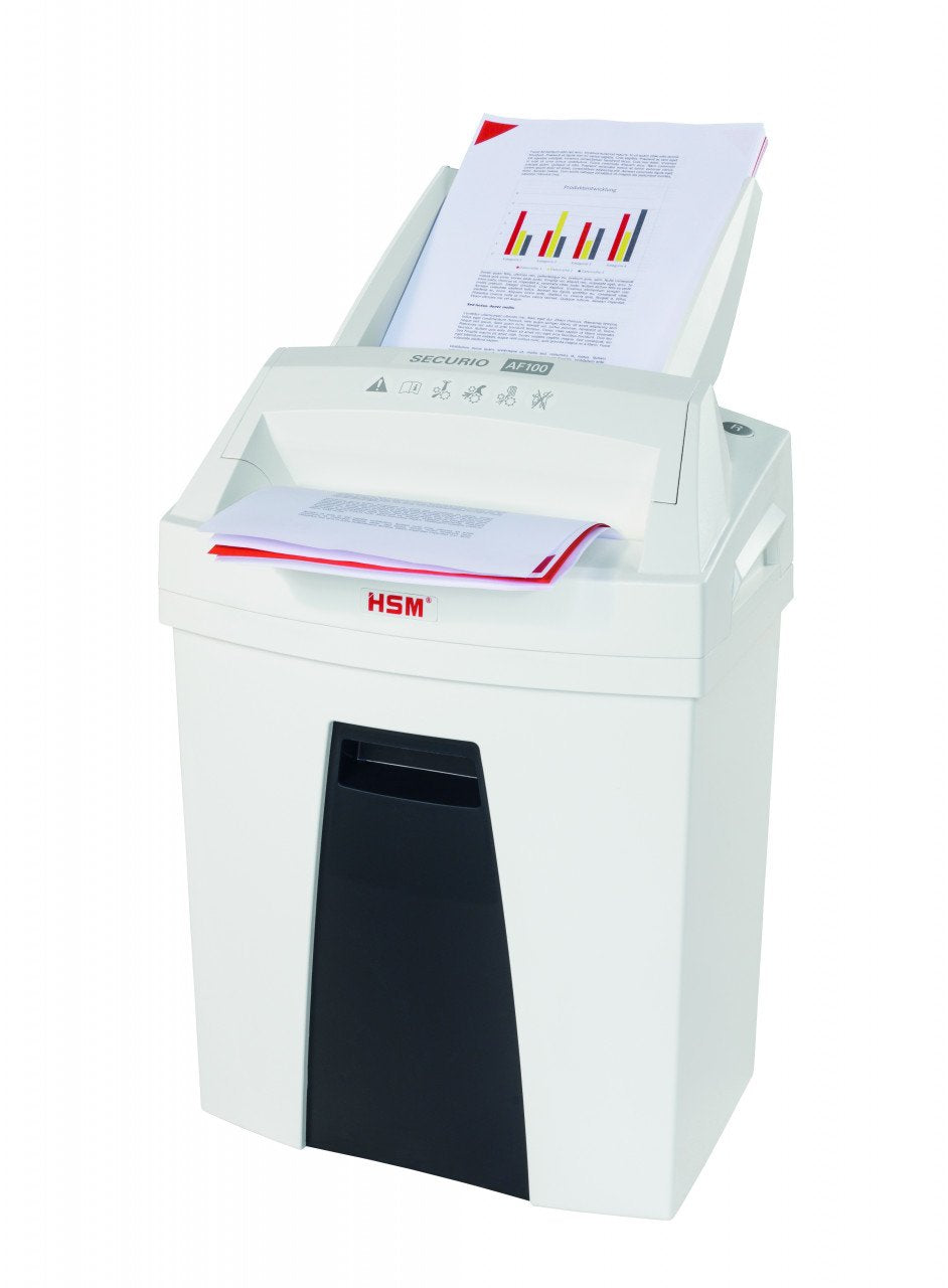 EAN 4026631064347 - HSM Securio AF100 triturador de papel Corte en partículas 60 dB 22,5 cm Negro, Blanco imagen 3
