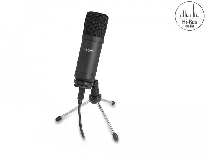 Micrófono  Delock 66832 Negro
