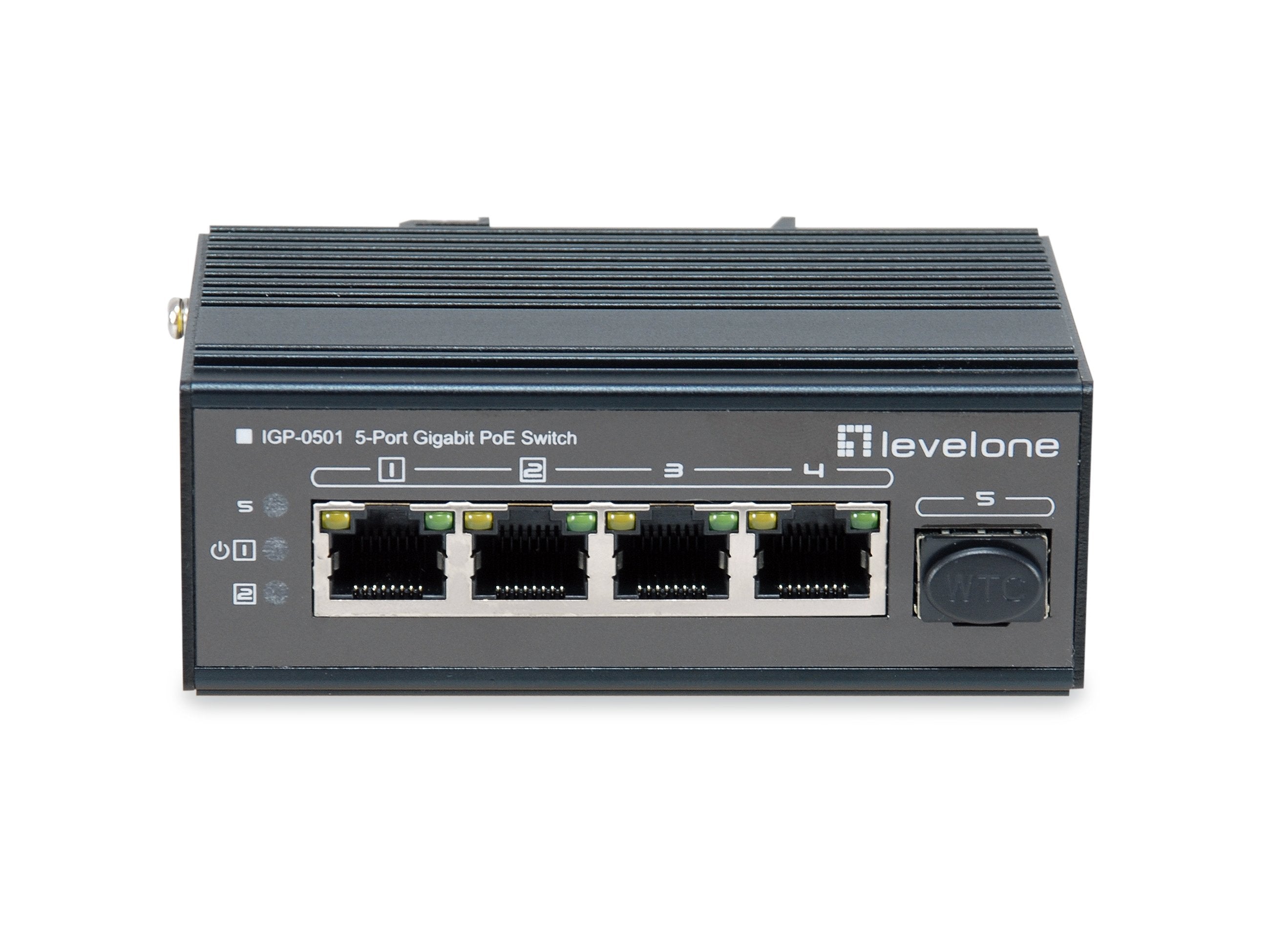 Switch Levelone 5x Ge Igp-0501 4xge 1xgsfp 4xpoe+
