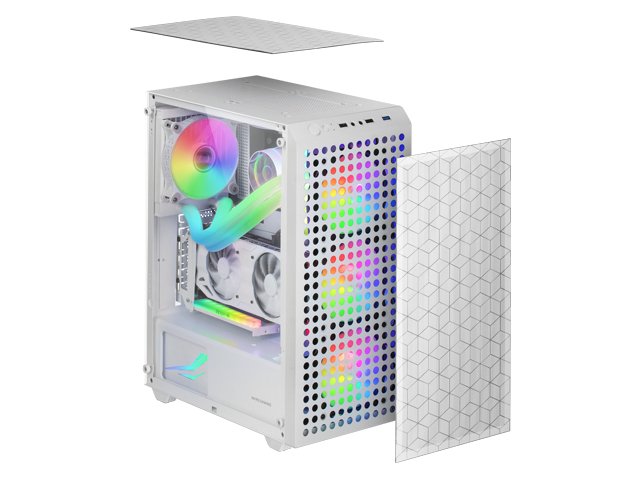 Caja Gaming Semitorre Mars Gaming Mc-Mag Blanca