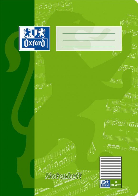 Oxford Musikheft - A4 (210 X 297 Mm) - 8 Hoja