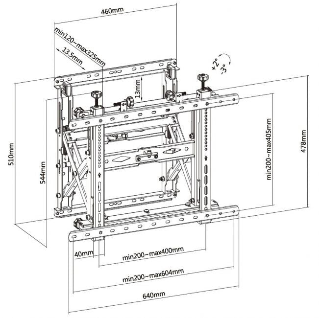 Equip Soporte De Pared 45"-70"/70kg Negro