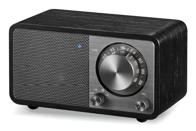 Sangean Wr-7 Plus Roble De Luz De Luna Radio Con Mueble De Madera Fm Bluetooth Aux