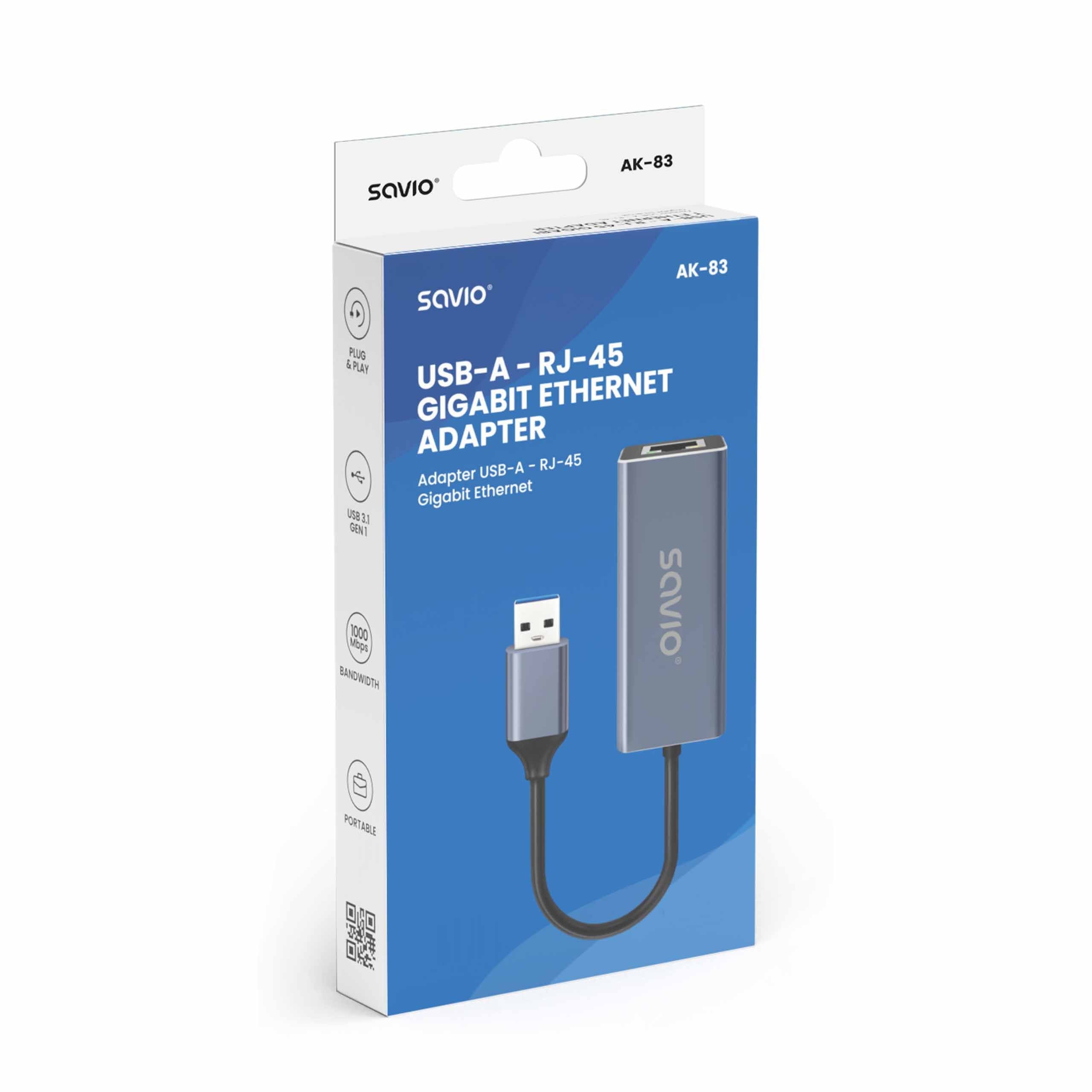 Savio Ak-83 Tarjeta Y Adaptador De Interfaz Rj-45