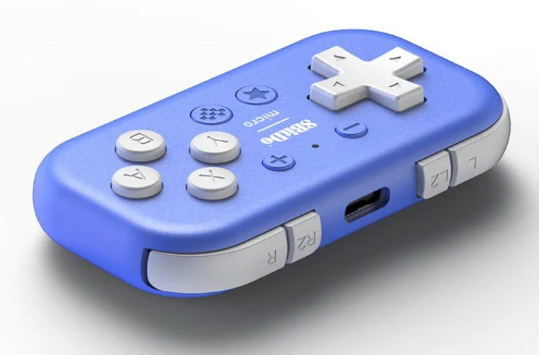 8bitdo Micro Bluetooth Gamepad Azul, Para Nintendo Switch, Android, Raspberry Pi  Ret00384