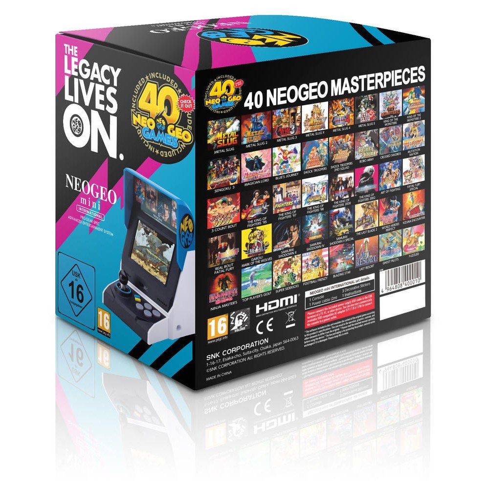 EAN 4964808400010 - SNK Corporation NEOGEO Mini videoconsola portátil 8,89 cm (3.5") Negro, Azul, Plata imagen 2