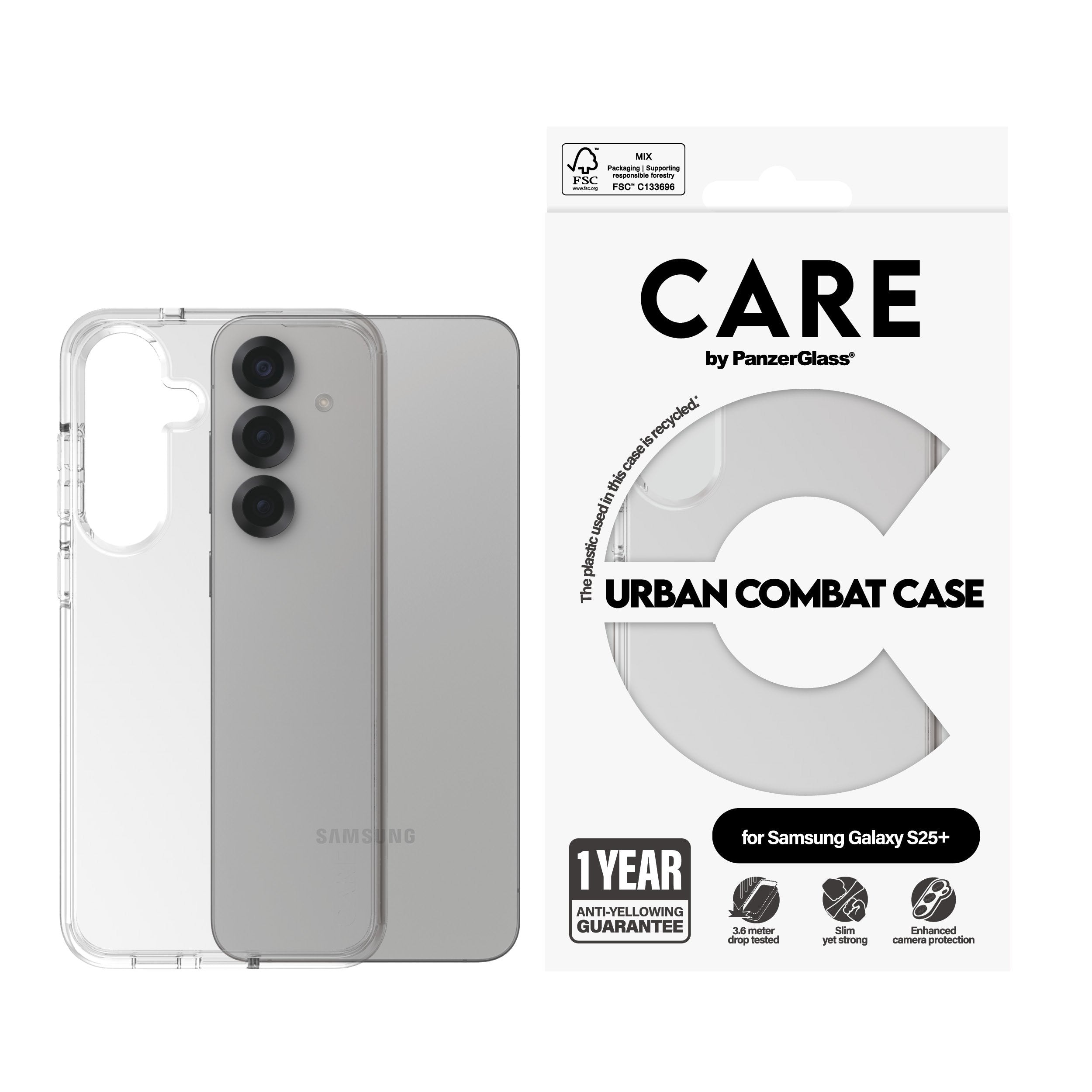 EAN 5715685016868 - PanzerGlass CARE™ by ® Urban Combat Case Transparent Samsung Galaxy S25+ funda para teléfono móvil Transp imagen 2