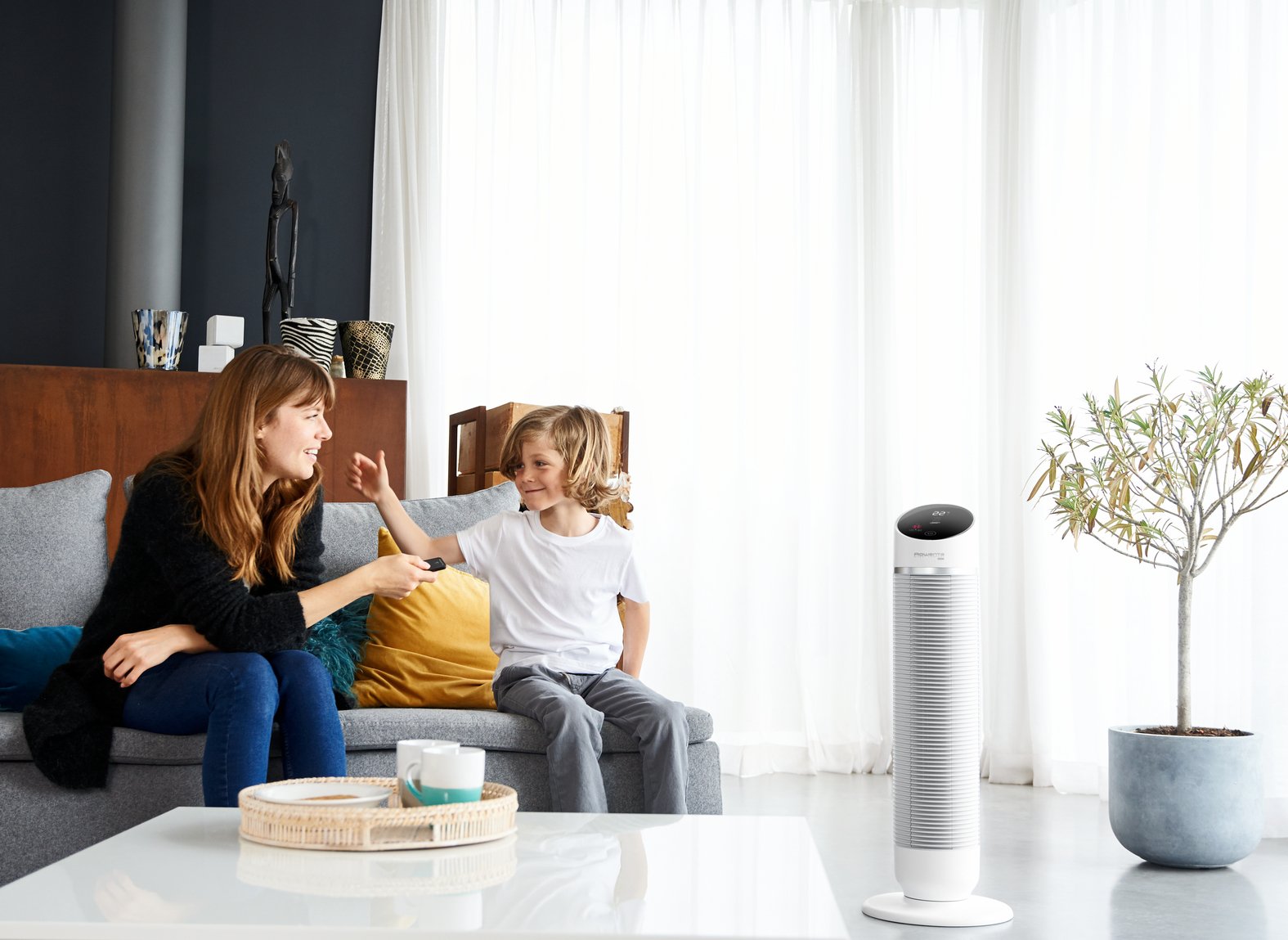 Calefactor  Rowenta Silent Comfort Hq8120 Eléctrico Interior Plata 2400 W Ventilador Eléctrico