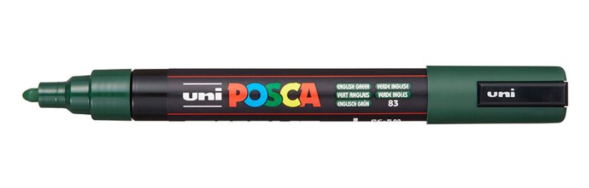 Posca Marcador  Pc-5m No Permanente Punta Forma De Bala 1,8 - 2,5 Mm Verde Ingles