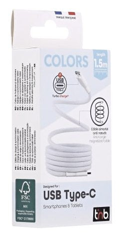 Tnb Cable De Funda Magnetica Usb-C A Usb-C - 1.5m - Blue
