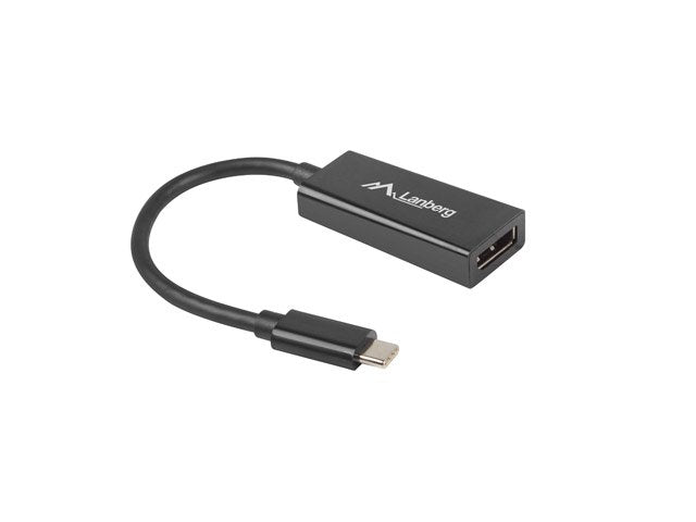 EAN 5901969418491 - Lanberg AD-UC-DP-01 adaptador de cable de vídeo 0,15 m USB Tipo C DisplayPort Negro imagen 2