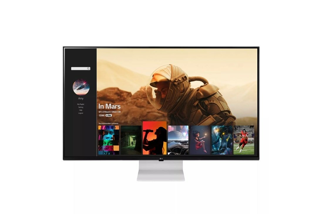 Smart Monitor Lg 43sq700s-W 42.5' 4k Smart Tv Multimedia Blanco