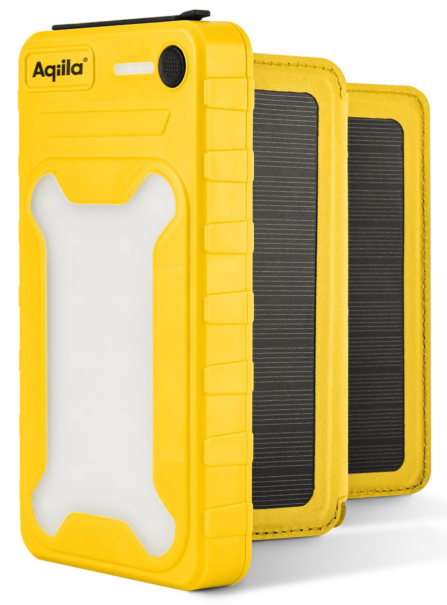 Aqiila Powerbird Bs10 Solar Powerbank 20w Gelb 10.000 Mah