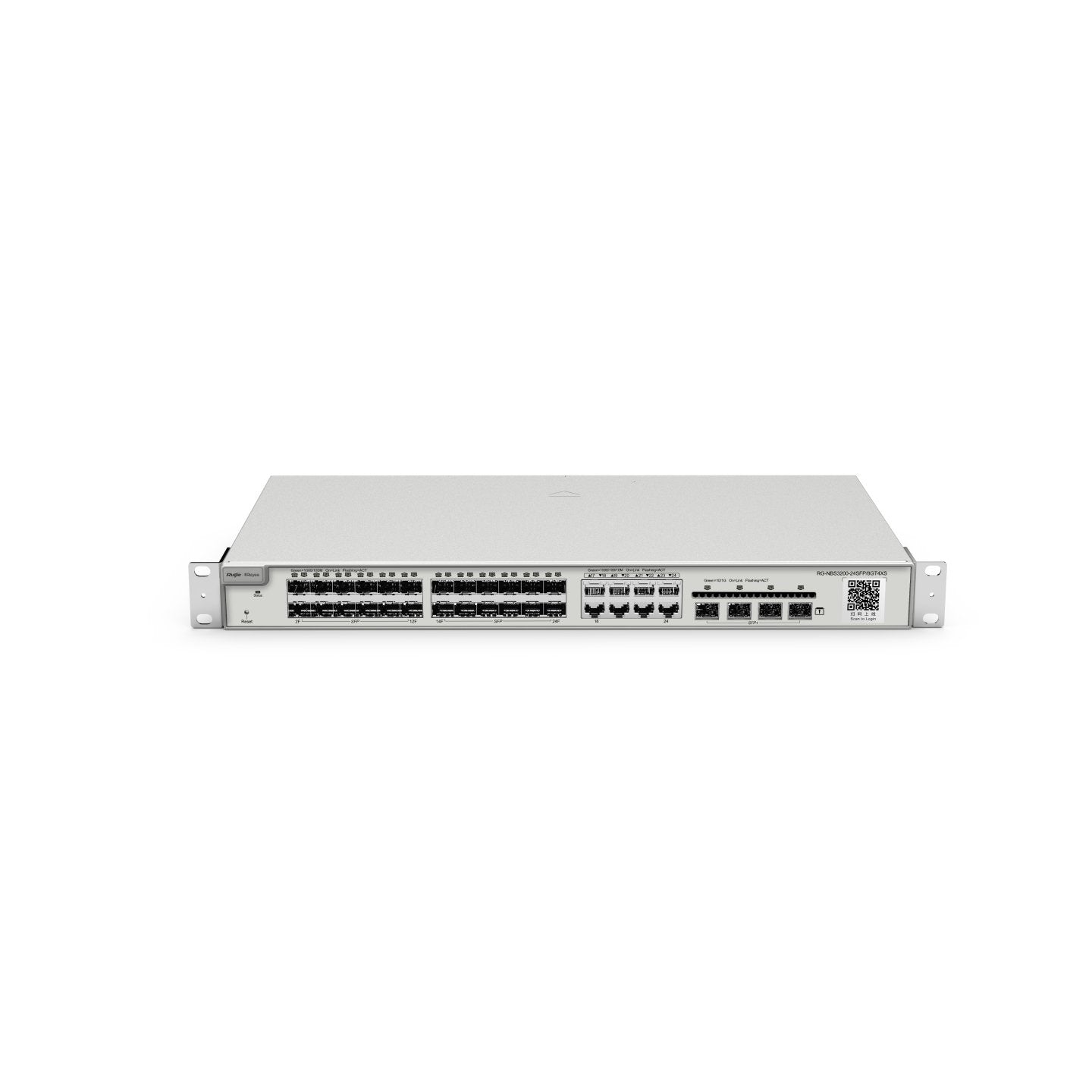 Reyee 24-Port Sfp L2 Managed 10g Switch, 24  Sfp Slots, 8 Gigabit Rj45 Combo Ports, 4 *10g Sfp+ Slo