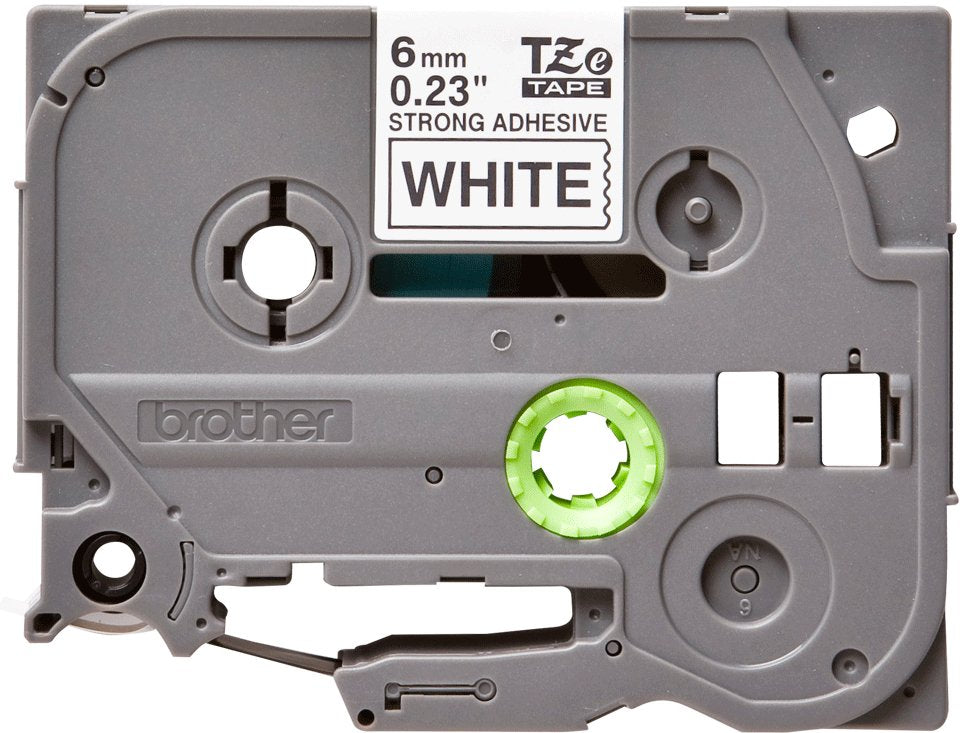 Original Brother Cinta Rotuladora Laminada Blanco/Negro 8m 6mm