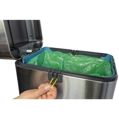 Maul Tret-Abfallbehälter Maulwing 40l Edelmahl Doppeldeckel