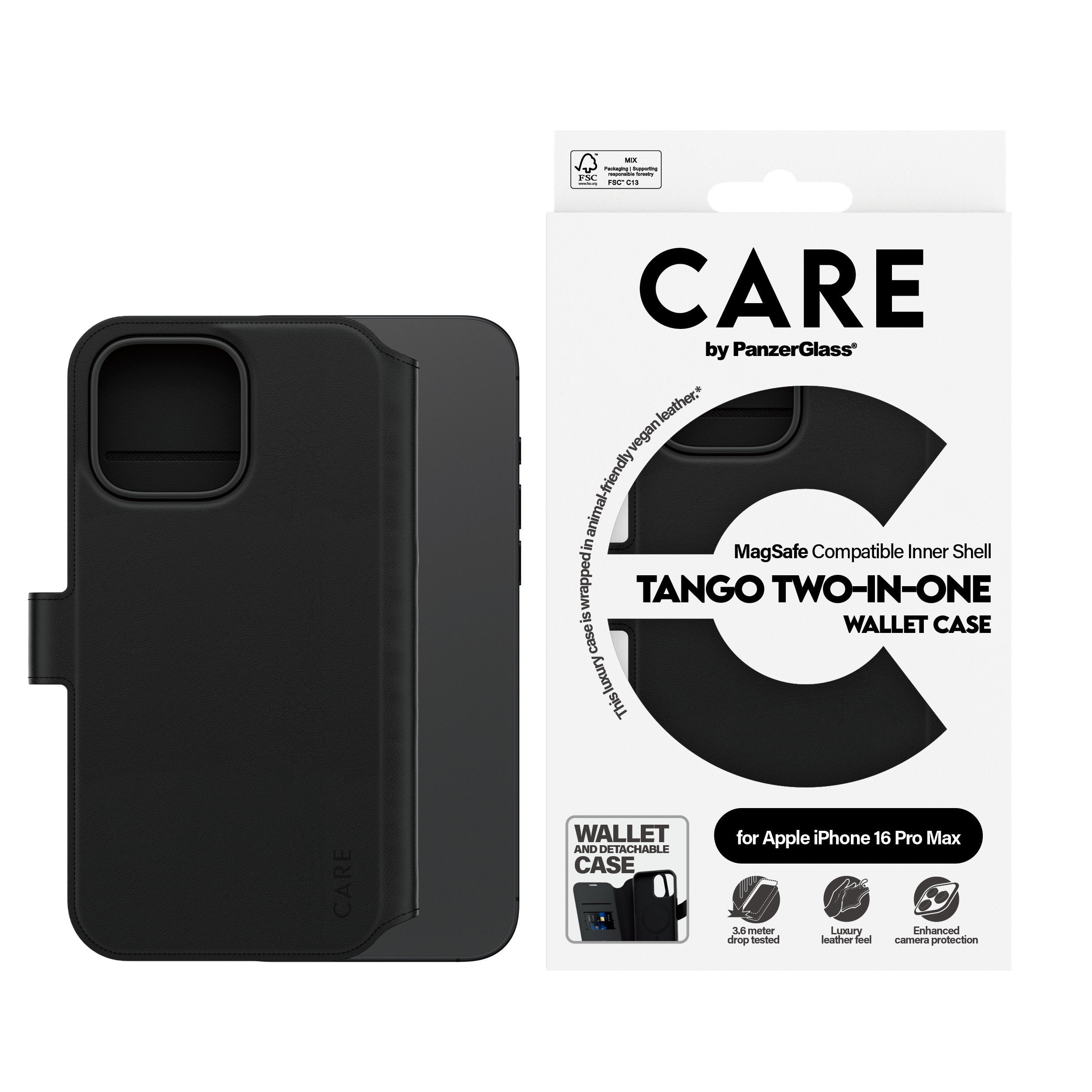 EAN 5715685003943 - PanzerGlass CARE™ by ® Tango 2-in-1 Wallet Case w. MagSafe iPhone 16 Pro Max funda para teléfono móvil Ne imagen 2