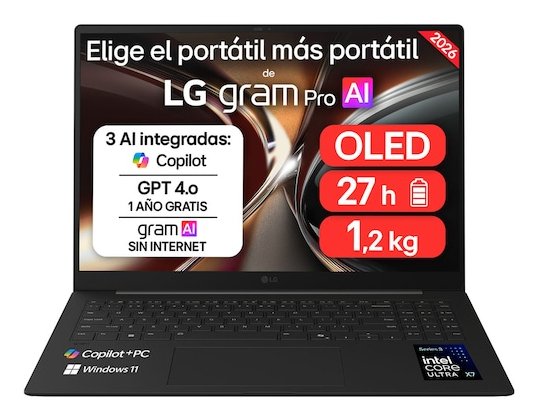 EAN 8806096825990 - LG Gram Pro 16Z90U 16" Copilot+ PC Intel Core Ultra X7 358H Portátil 40,6 cm (16") WQXGA+ 32 GB LPDDR5x-S imagen 1