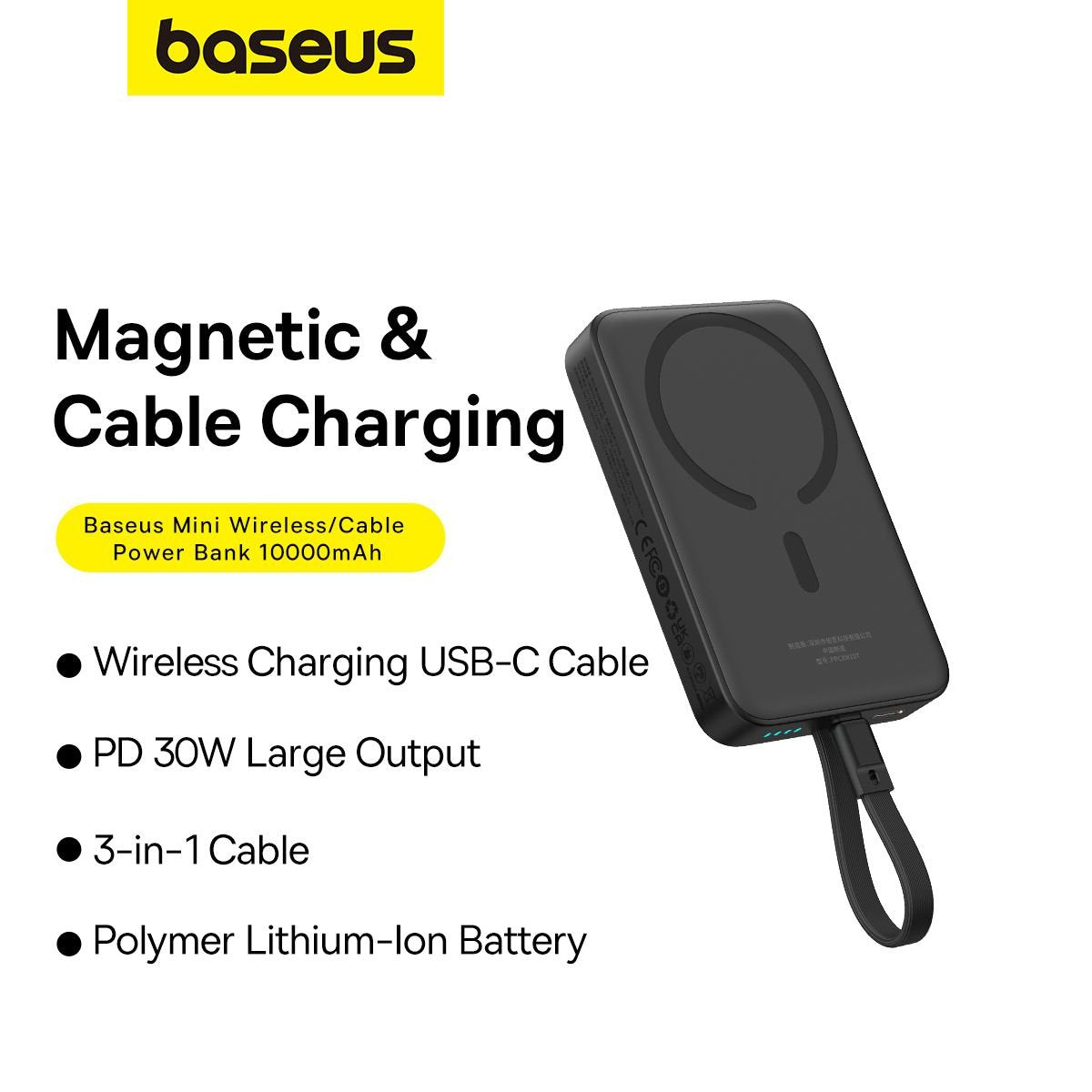 Powerbank Magnetyczny Baseus Magnetic Mini 10000mah 30w Magsafe (Negro)