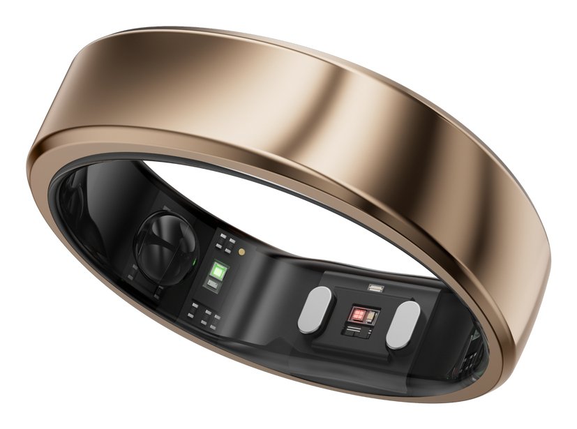Anillo Inteligente Ringconn Gen2 Air Para Hombre Y Mujer: Monitor De Sueño Y Actividad Física, Frecuencia Cardíaca, Color Oro Duna, Talla 10.
