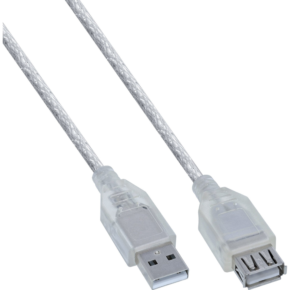 Cable Alargador Inline Usb 2.0 Transparente Tipo A Macho A Hembra 2m