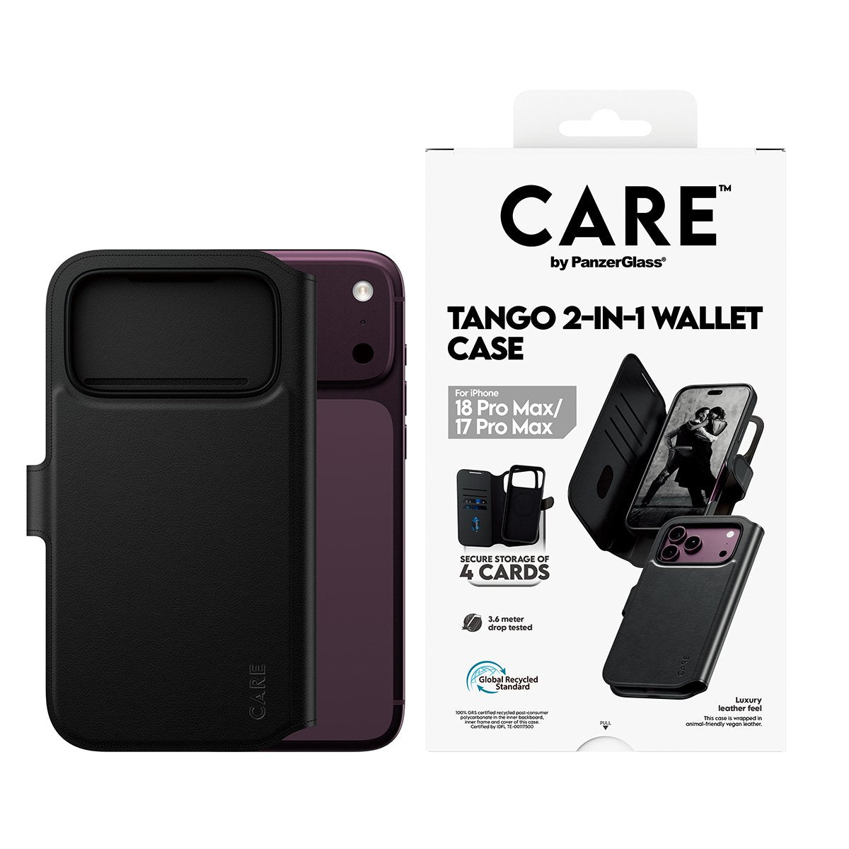 Panzerglass Care By Panzerglass Tango - Funda Tipo Libro Para Móvil