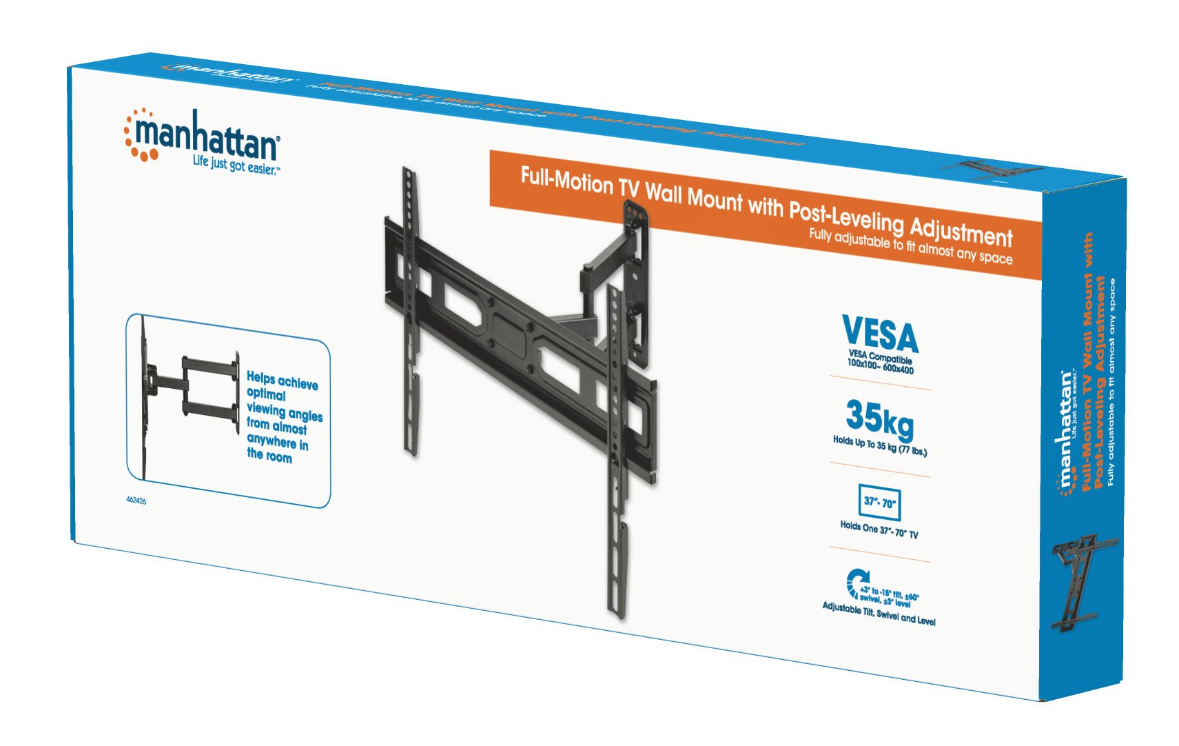 Manhattan Soporte De Pared Para Tv 37"-70" 35kg Full Motion