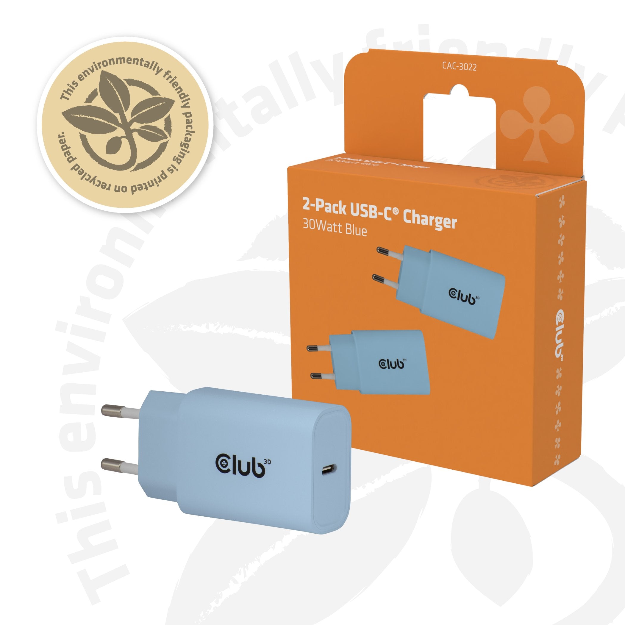 EAN 8719214473419 - CLUB3D CAC-3022 cargador de dispositivo móvil Smartphone, Universal Azul Corriente alterna Carga rápida I imagen 10