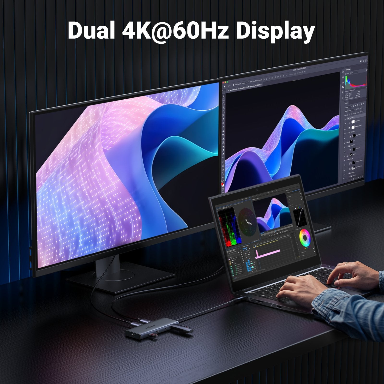 Hub Ugreen 10en1 Usb-C A Hdmi+Usb-C+Usb-A+Rj45