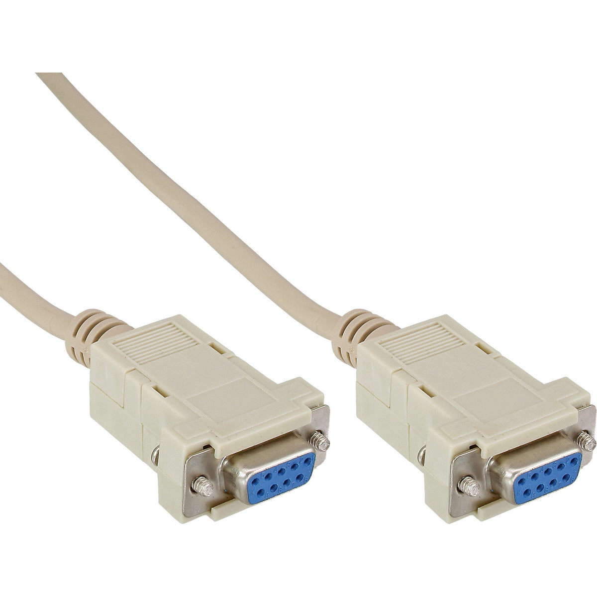 Cable Módem Nulo Inline Db9 Hembra A Hembra Ensamblado Gris 10m