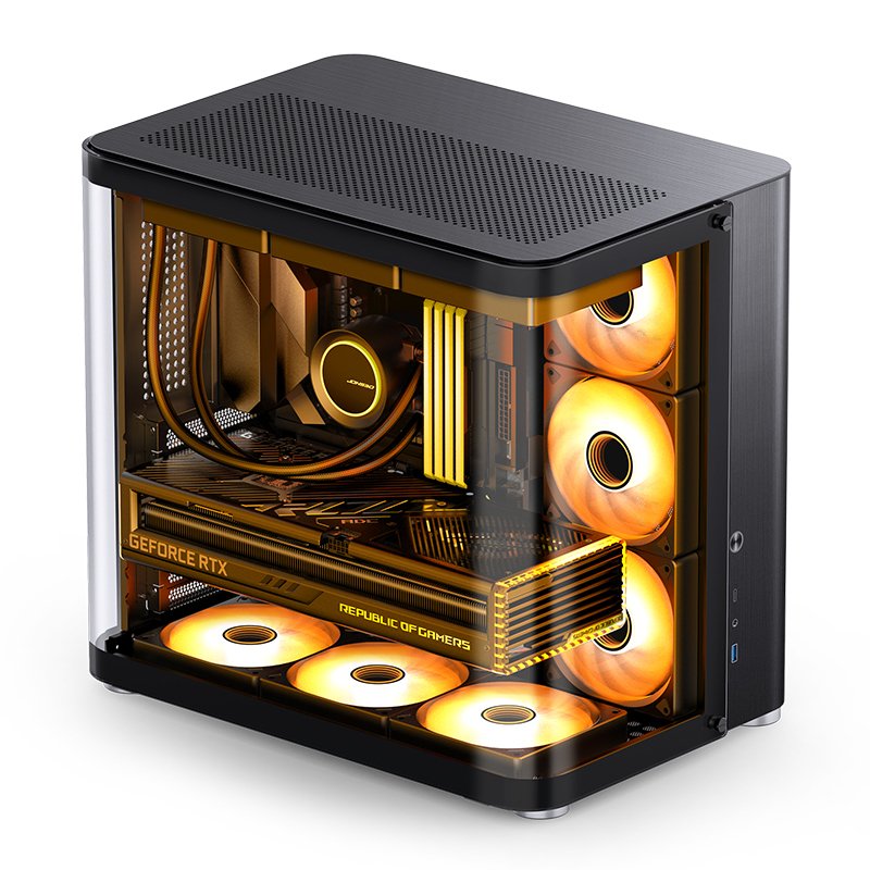 Jonsbo Tk-2 2.0 Midi-Tower, Tempered Glass - Negro