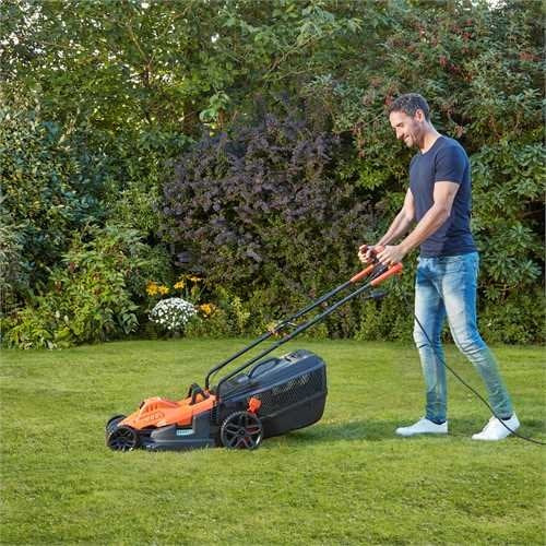 Cortacésped Black+Decker Bemw481bh Corriente Alterna Negro, Naranja Naranja/Negro