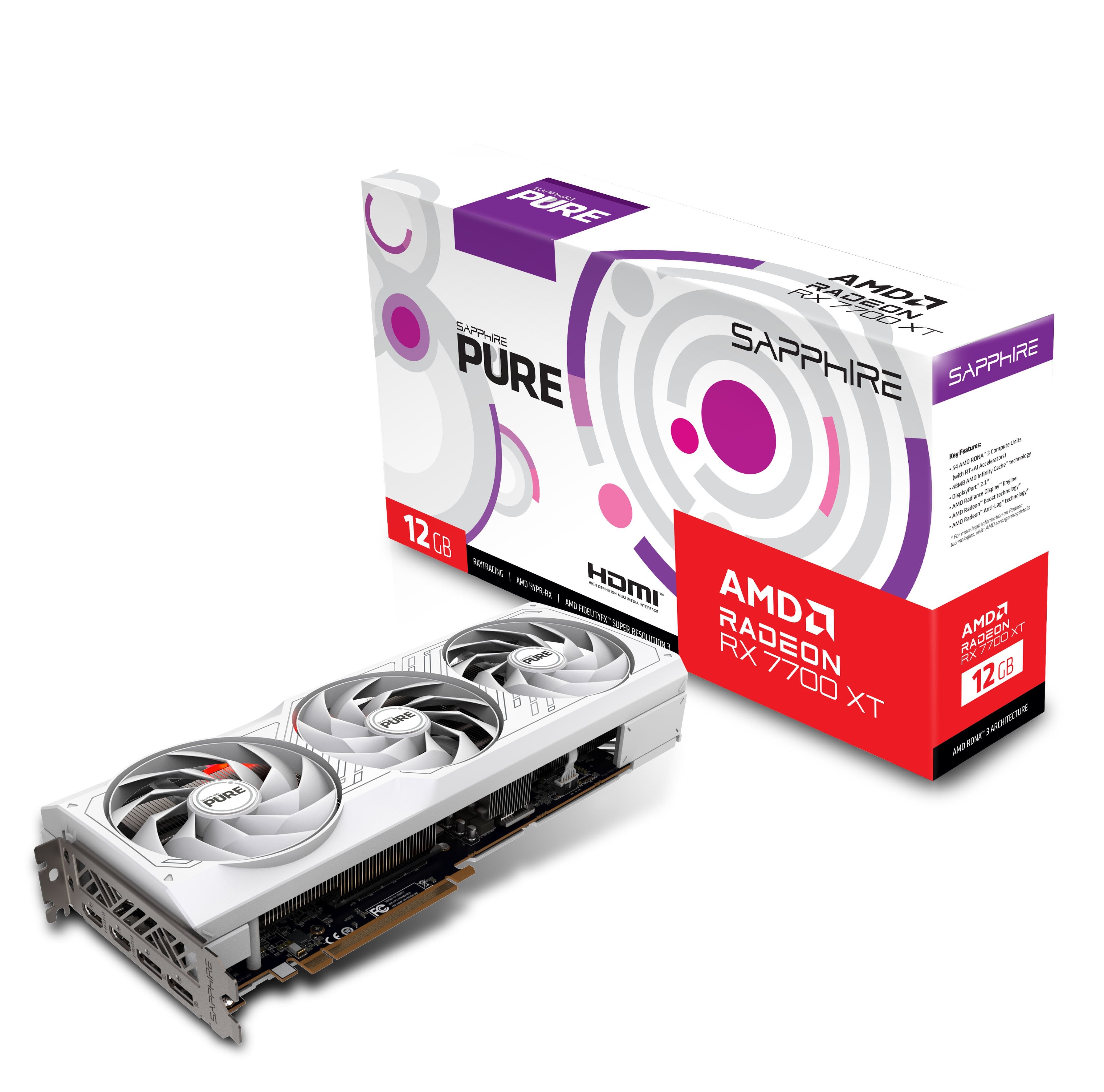 Sapphire Pure Radeon Rx 7700 Xt Amd 12 Gb Gddr6