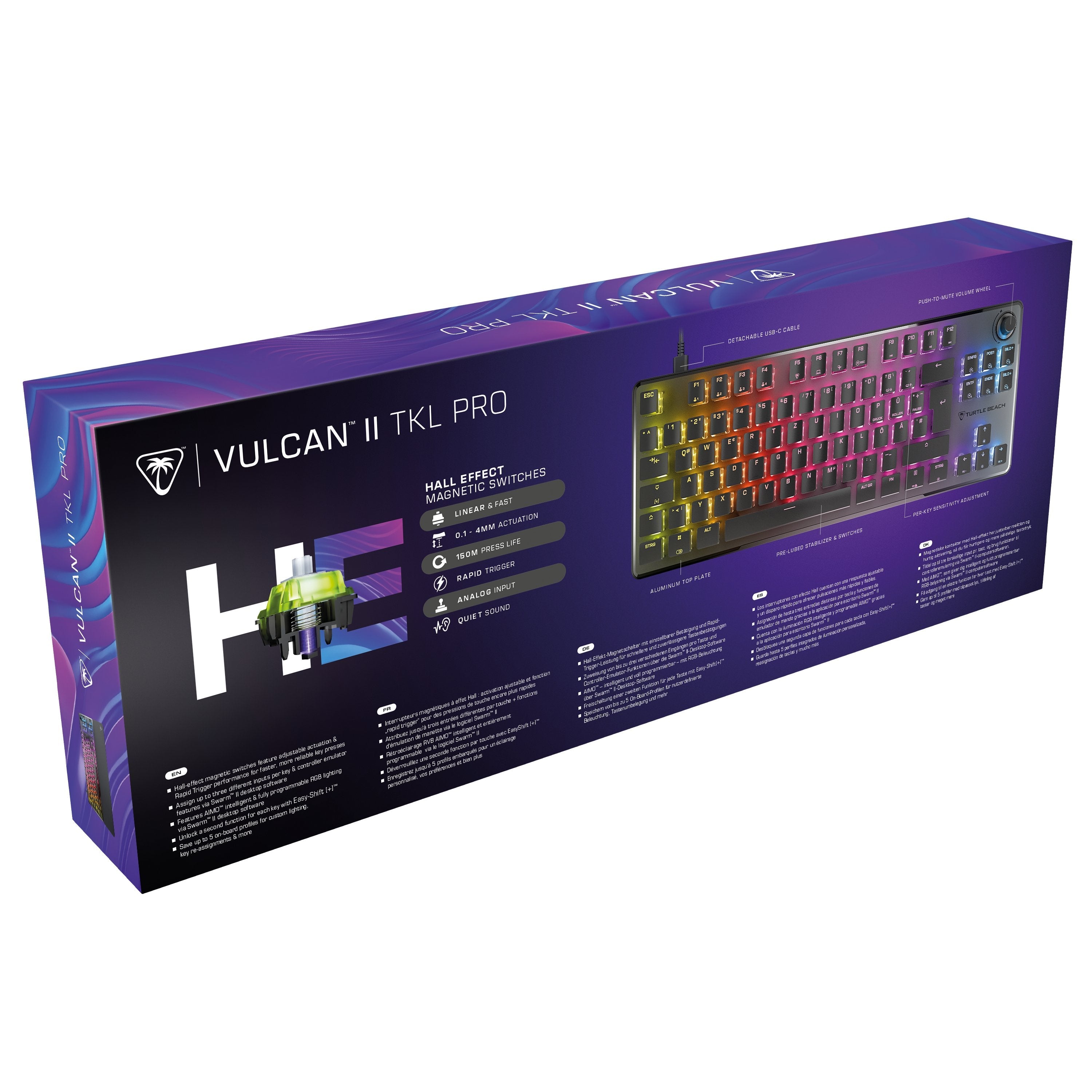 EAN 0731855220069 - Turtle Beach Vulcan II TKL Pro teclado Juego USB AZERTY Alemán Negro imagen 11