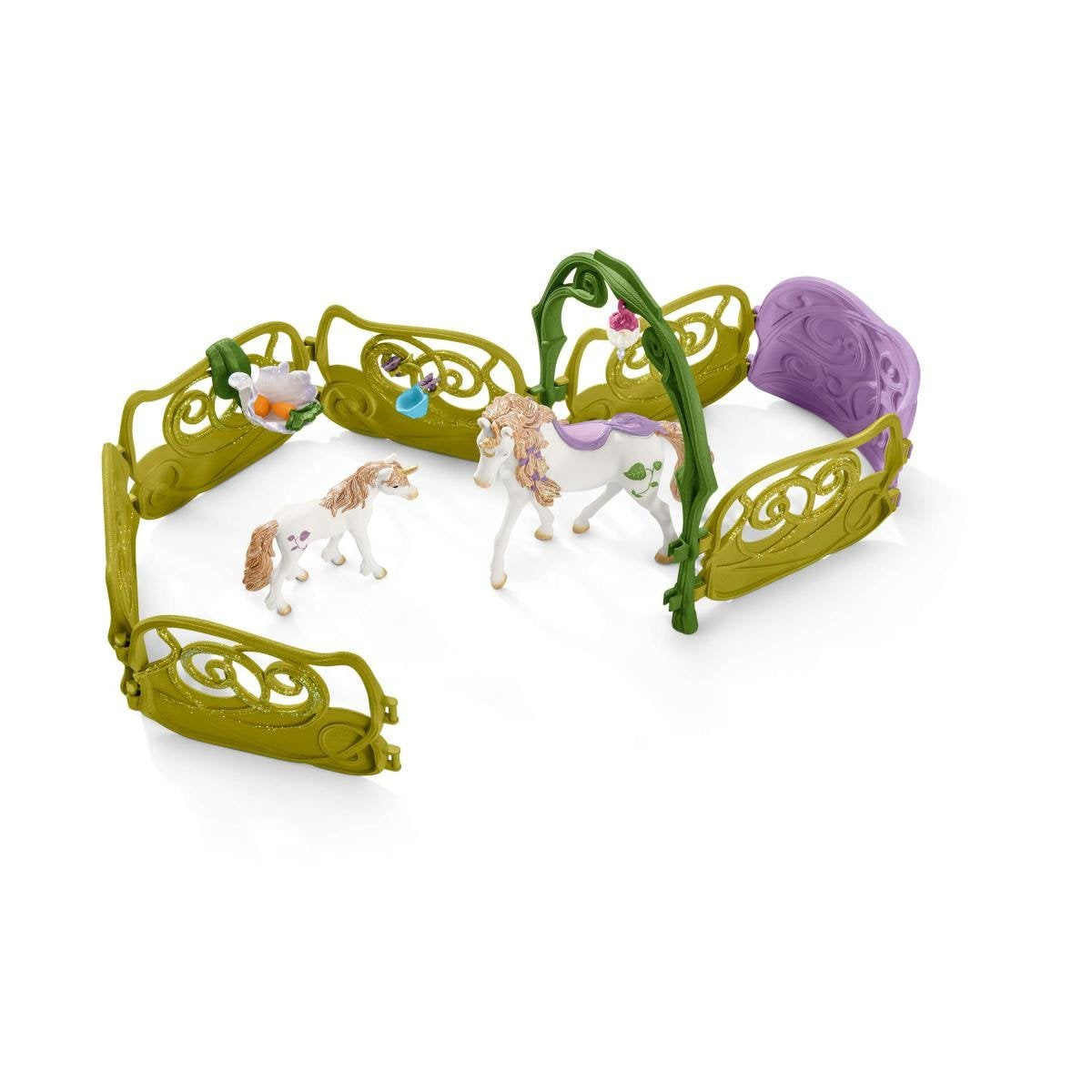 Schleich Bayala Glittering Flower House With Unicorns, Lake And Stable