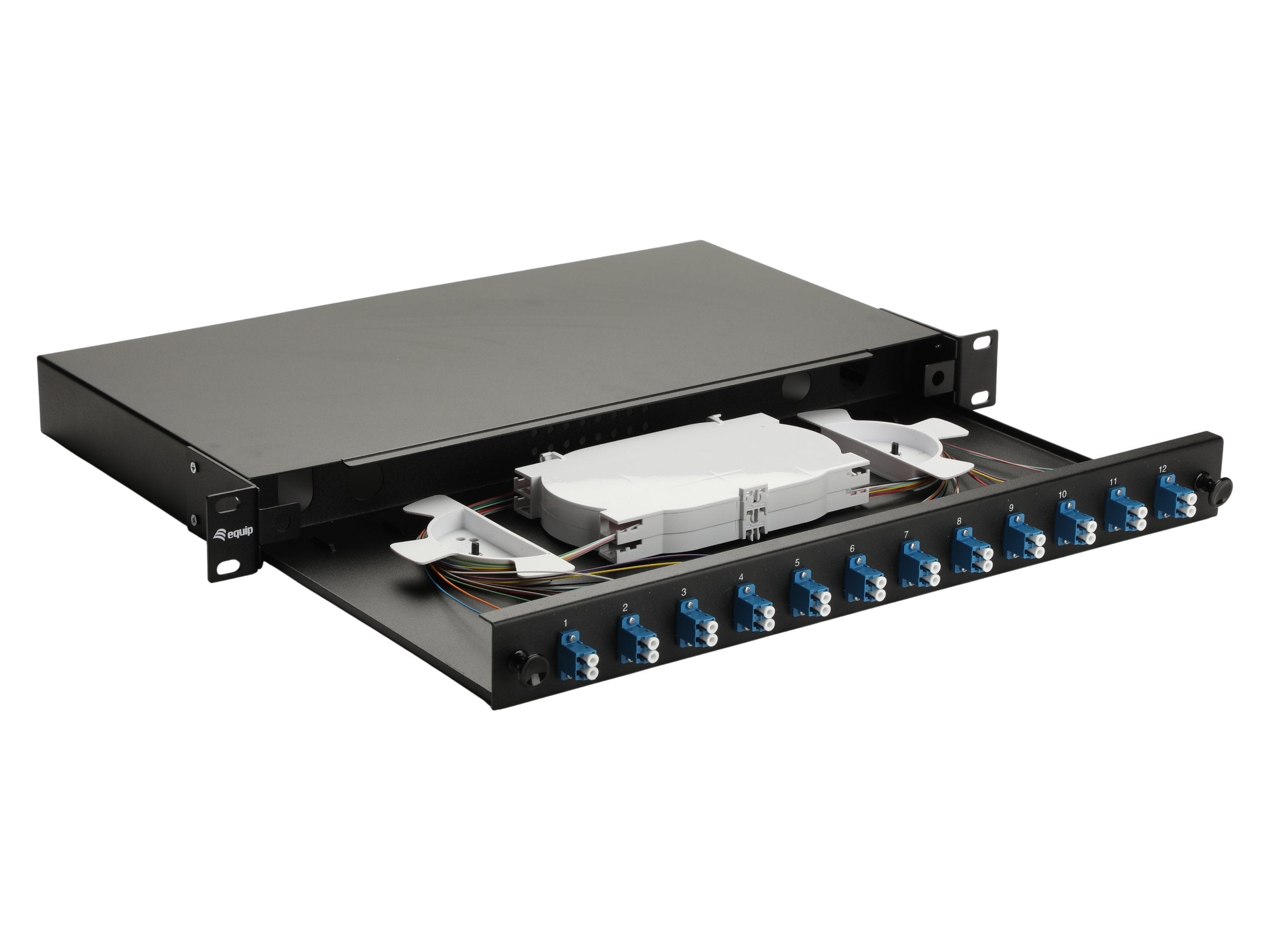 Equip Lwl-Spleisskamen 12-Port Lc-Duplex Os2 1u Komplett Sw