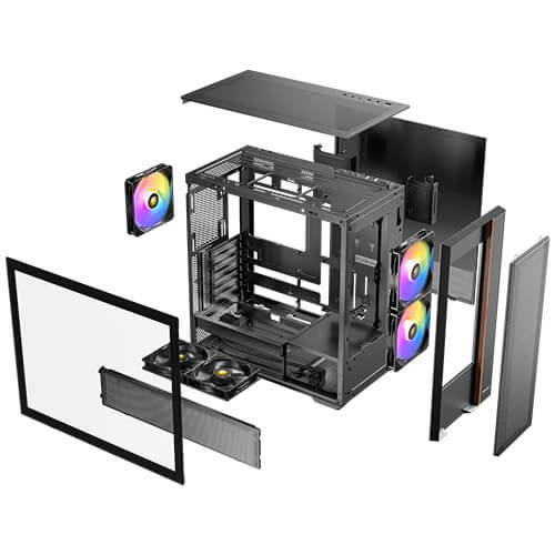 Caja Antec Flux Rear Atx Argb Negra