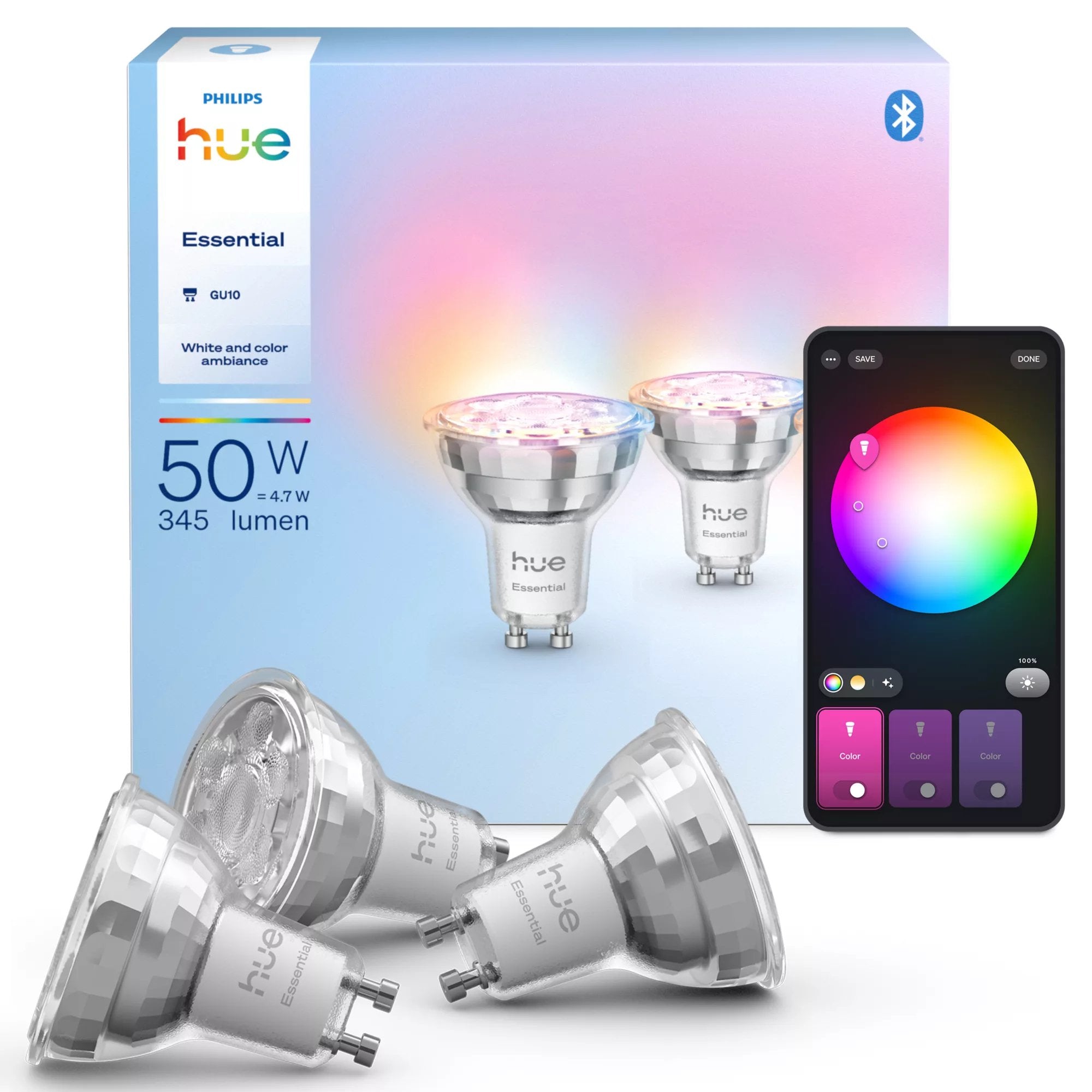 EAN 8721103055330 - Philips Hue White and Color ambiance 8721103055330 iluminación inteligente Bombilla inteligente Bluetooth imagen 3