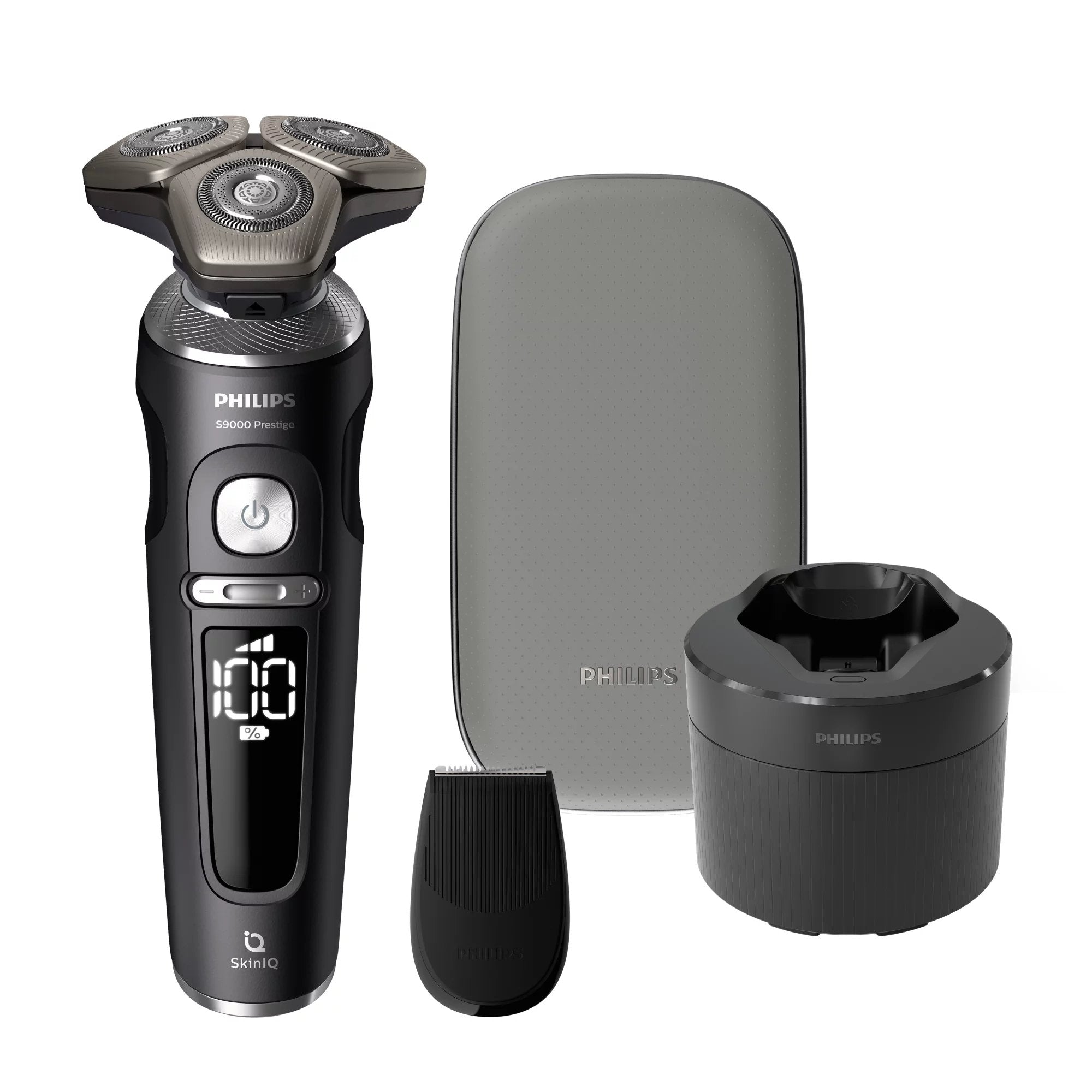 EAN 8720689004336 - Philips Shaver S9000 Prestige SP9840/32 afeitadora Máquina de afeitar de rotación Recortadora Gris imagen 1